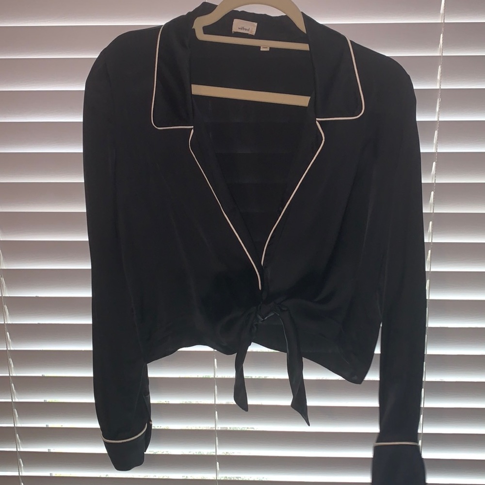 Aritzia silky blouse